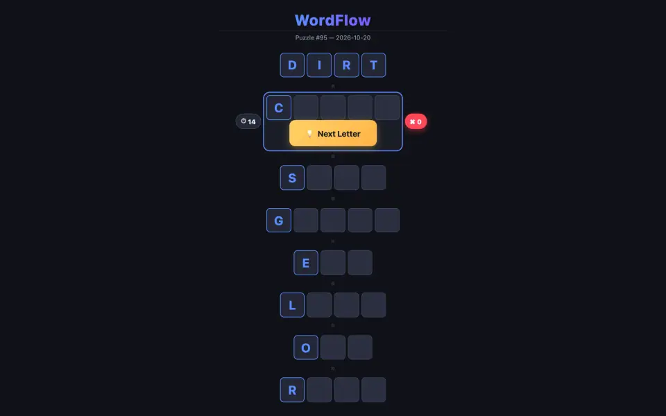 WordFlow screenshot