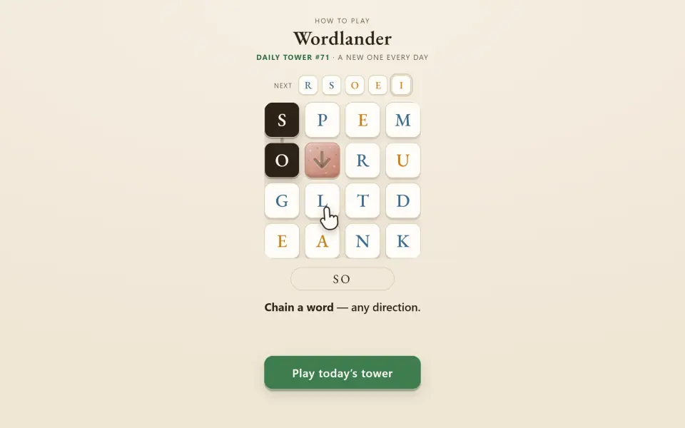Wordlander screenshot