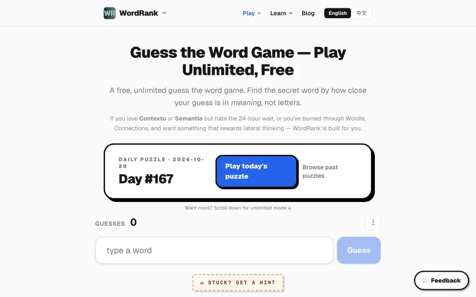 WordRank screenshot