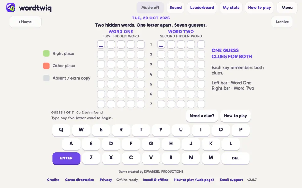 WordTwiq screenshot