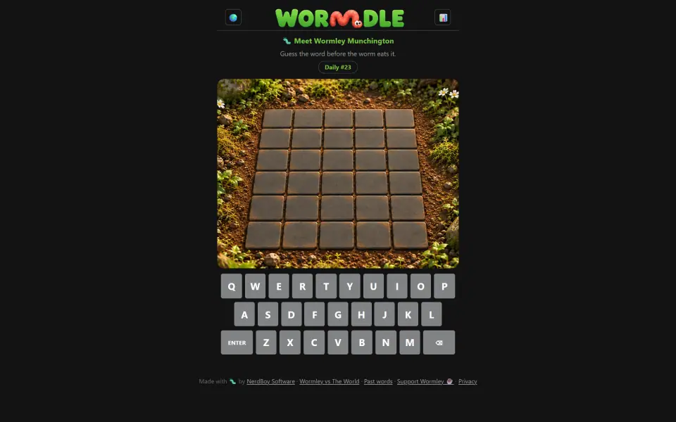 Wormdle screenshot