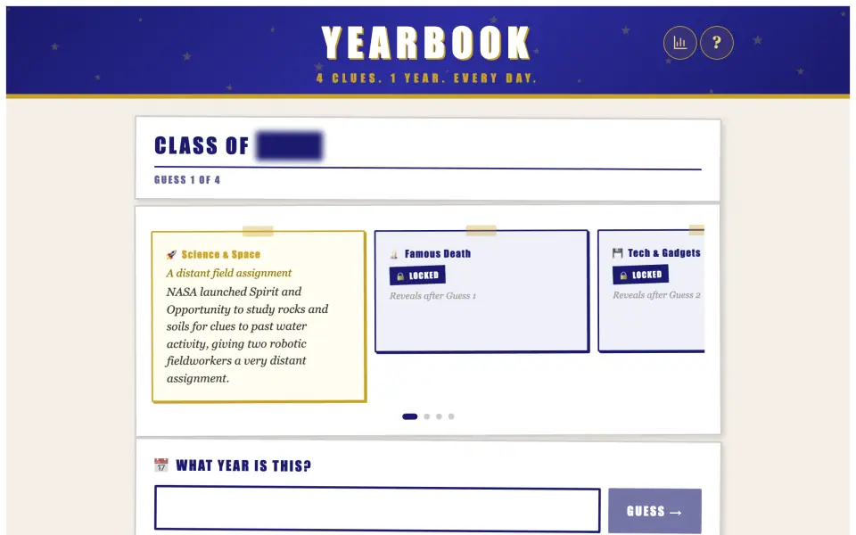 Yearbook screenshot