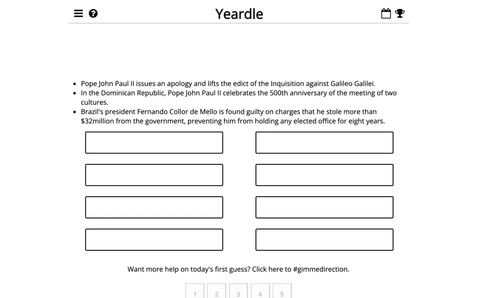 Yeardle screenshot