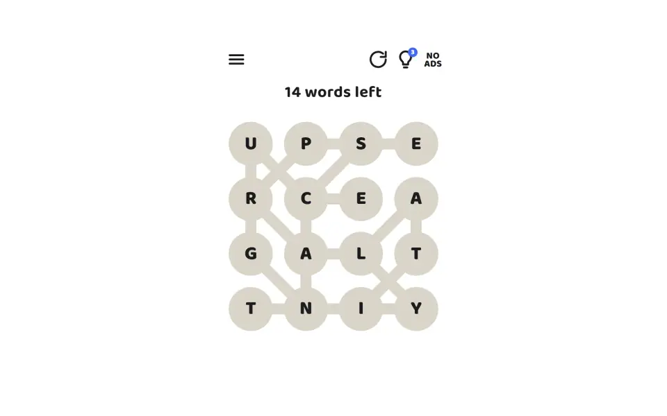 Zanagrams screenshot