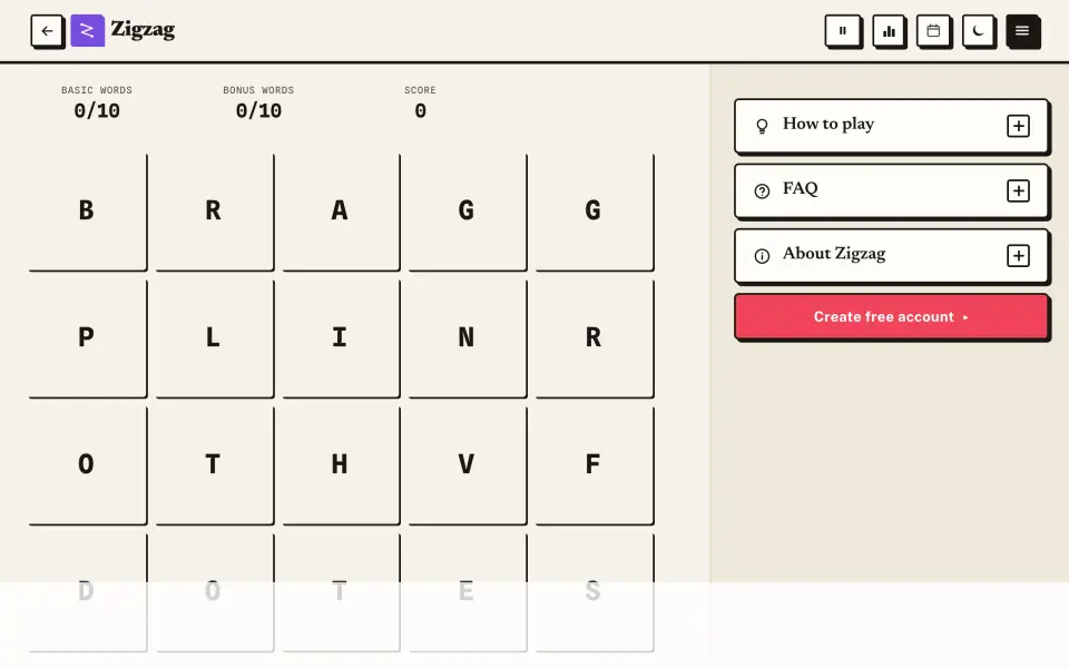 Zigzag screenshot